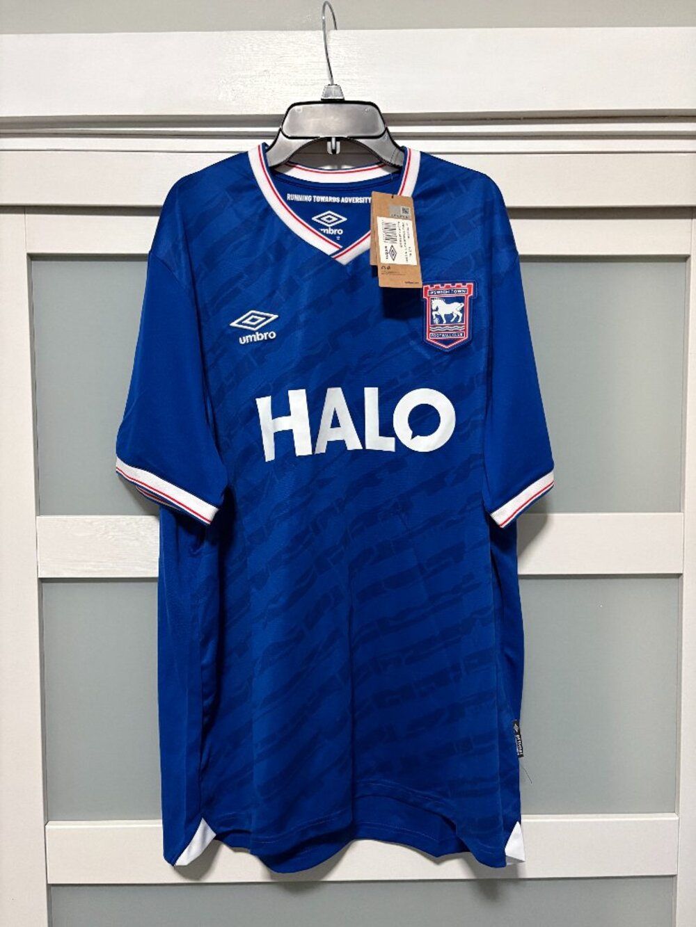 Umbro 2025-2026 Ipswich Town Home Shirt Tractor Boys Halo Blue sz 2XL NWT NEW